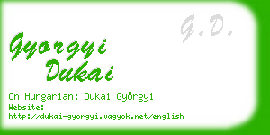 gyorgyi dukai business card