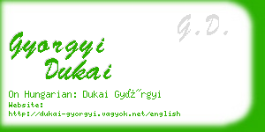 gyorgyi dukai business card